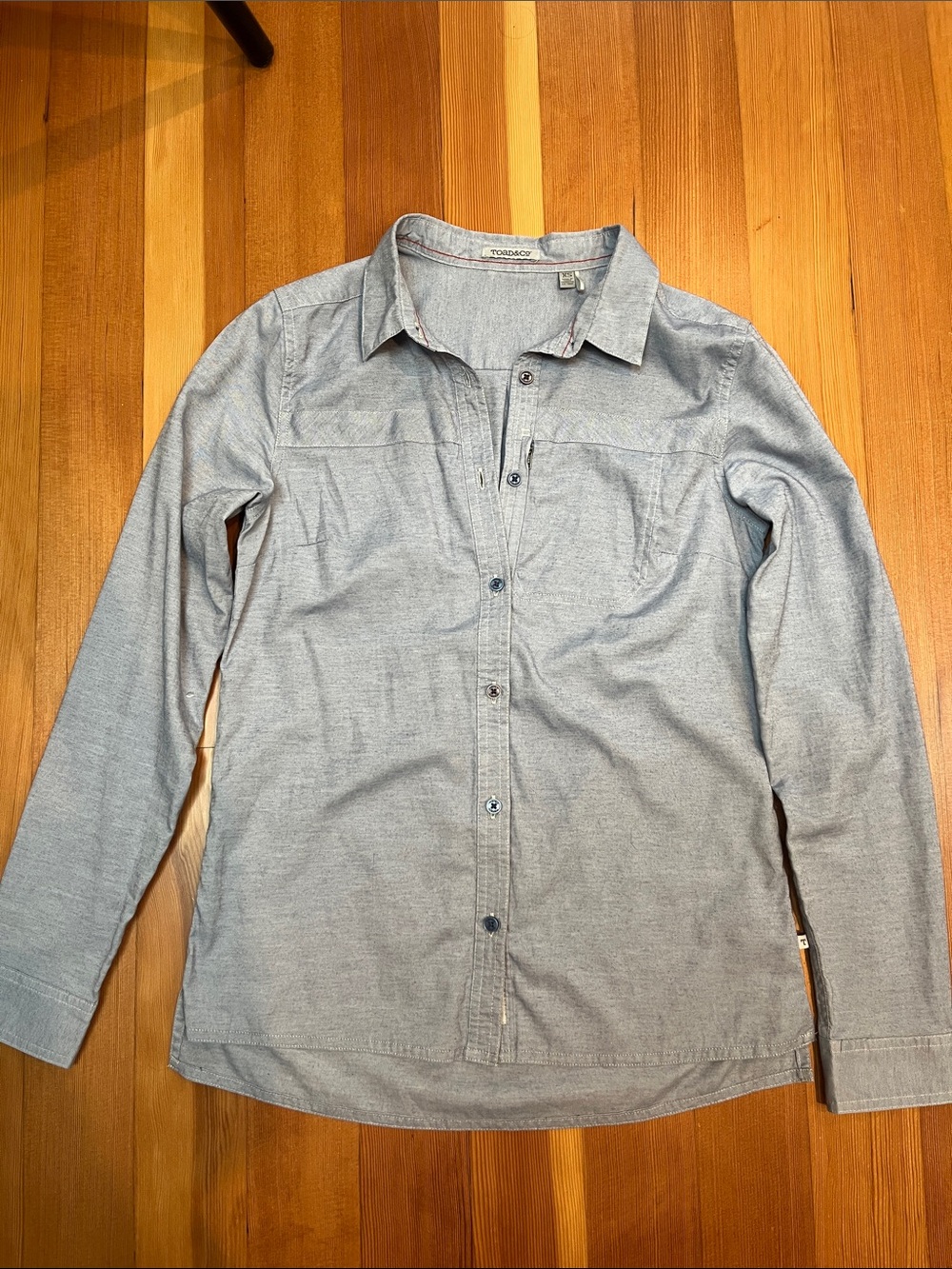 Toad and Co button down chambrey shirt XS